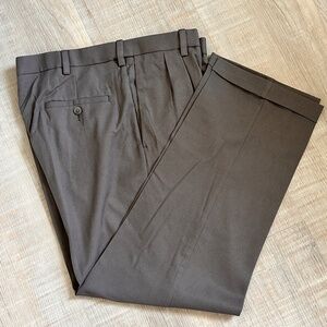 36x30 Haggar Cool 18 Pro Mens Pants light gray Classic Fit Stretch No Iron